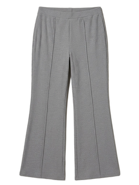 Aerie Ribbed Knit Flare Pants Heather Gray Pull On Lounge Pants Size Large